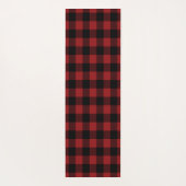 Black Red Buffalo Karierter Karo Yoga Mat Geschenk Yogamatte (Rückseite)