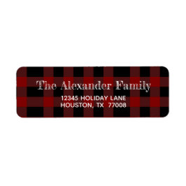 Black Red Buffalo Karo Rustische Typografie