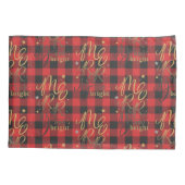 Black Red Buffalo Merry und Bright Kariert Rustic Kissenbezug (Rückseite-Links)