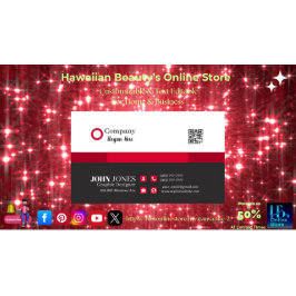 Black & Red Business Cards 10 Pack mit 100 Stück Visitenkarte