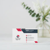 Black & Red Business Cards 11 Pack mit 100 Stück Visitenkarte (Stehend Vorderseite)