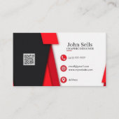 Black & Red Business Cards 36 Pack mit 100 Stück Visitenkarte (Vorderseite)