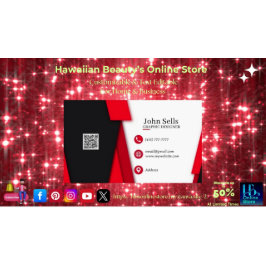 Black & Red Business Cards 36 Pack mit 100 Stück Visitenkarte