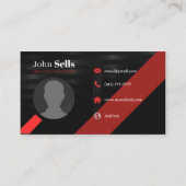 Black & Red Business Cards 37 Pack mit 100 Stück Visitenkarte (Vorderseite)