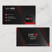 Black & Red Business Cards 38 Pack mit 100 Stück Visitenkarte (Vorne/Hinten)