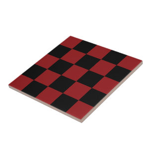 Black & Red Checked - Sport - Fliese