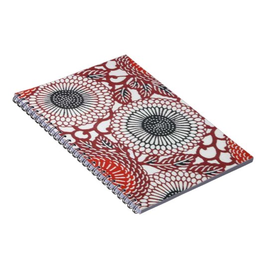 Black & Red Chrysanthema Notizblock (Rechte Seite)