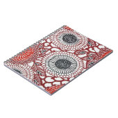 Black & Red Chrysanthema Notizblock (Linke Seite)
