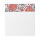Black & Red Chrysanthema Notizblock (Vorderseite)