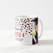Black Red Class of 2024 Coffee Tasse (VorderseiteRechts)