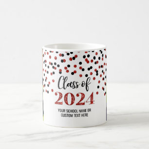 Black Red Class of 2024 Coffee Tasse