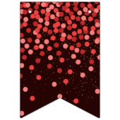 Black Red Confetti Happy Birthday Bunting Flags Wimpelkette (Erste Fahne)