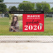 Black Red Congratulations 2020 Class Abschluss Banner (Insitu)