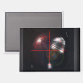 Black Red Crosshair Magnet (Vorderseite/Rückseite)