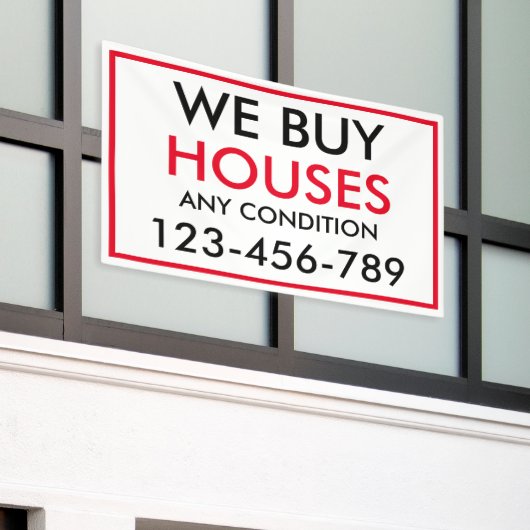 Black Red Custom Wir kaufen Häuser Real Anwesen Banner (Äußeres Gebäude)