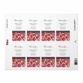 Black Red Damask Muster Wedelmarken (Vorne)