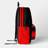 Black & Red Design Backpack Bedruckter Rucksack (Links)