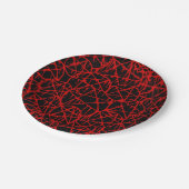 black red dripping pentagram grunge punk  pappteller (Schrägansicht)