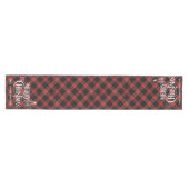 Black Red Farmhouse Weihnachten Tartan Kariert Cus Mittelgroßer Tischläufer (Horizontal)