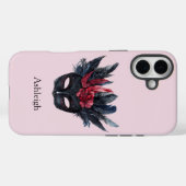 Black Red Feathers Maske Case-Mate iPhone Hülle (Rückseite (Horizontal))