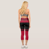Black Red Funny Capri Leggings (Rückseite)