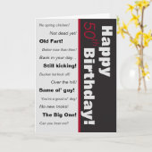 Black & Red Funny Old Age Jokes Geburtstag Karte (Gelbe Blume)