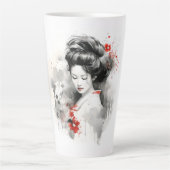 Black Red Geisha Milchtasse (Vorderseite)