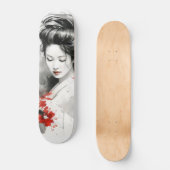 Black Red Geisha Skateboard (Vorderseite)