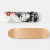 Black Red Geisha Skateboard (Horizontal)