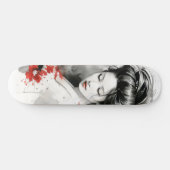 Black Red Geisha Skateboard (Horizontal)