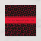 Black Red Generic Business Loyalty Punch Card Terminkarte (Vorderseite)