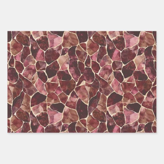 Black Red Gold Feathday Geschenkpapier Set (Vorderseite 2)