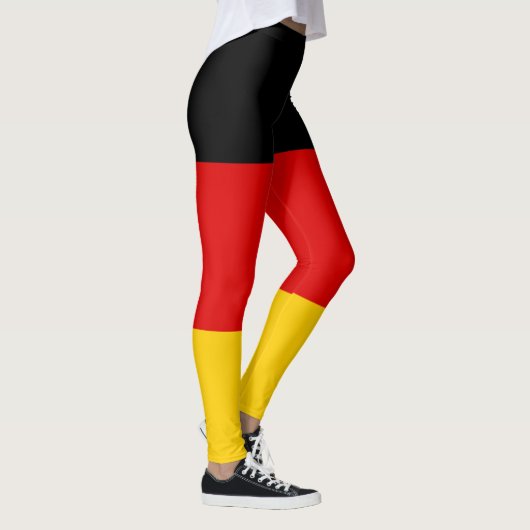 Black Red Gold Streifen Leggings (Rechts)