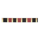 Black Red Golden Strips Modern Satinband (Vorderseite)