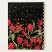 Black Red Golden Vintag Pattern Täglicher Planer (Rückseite)