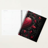 Black & Red Gothic Damask Planer (Anzeige)