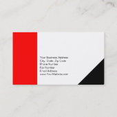 Black Red Gray White Fotografy Business Card Visitenkarte (Rückseite)