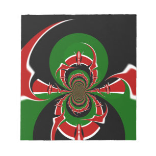 BLACK RED GREEN GRAPHICS HAKUNA MATATA NOTIZBLOCK