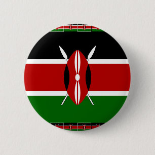 Black Red Green: Schönes Kenya Flag Art Design Button