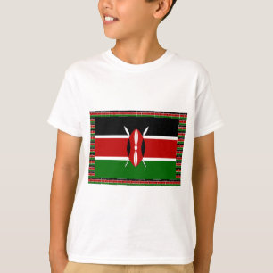 Black Red Green: Schönes Kenya Flag Art Design T-Shirt