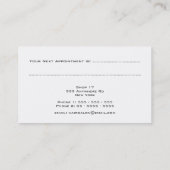 Black Red Hair Salon Terminvereinbarung Visitenkar Terminkarte (Rückseite)