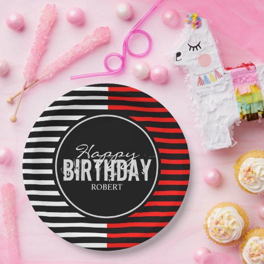 Black & Red Happy Birthday Paper Teller (Party)