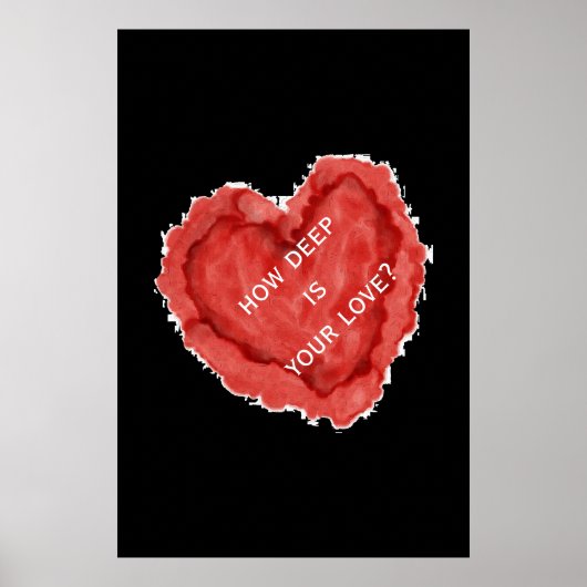 Black Red Heart wie tief ist deine Liebe? Poster (Vorne)