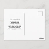 Black & Red Japanisch Koi Fish Artistic Vielen Dan Postkarte (Rückseite)