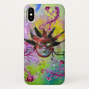 BLACK RED JESTER MASK Masquerade Lila Green Case-Mate iPhone Hülle
