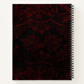 Black & Red Lace Gothic Notizblock (Rückseite)