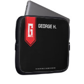 Black Red Laptop Case for Man (Vorne Rechts)