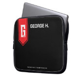 Black Red Laptop Case for Man (Vorderseite Links)