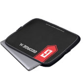 Black Red Laptop Case for Man (Vorne Knopf)