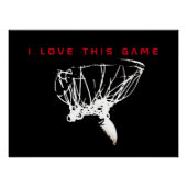 Black & Red Liebe Basketball Game Perfektes Poster (Vorderseite)